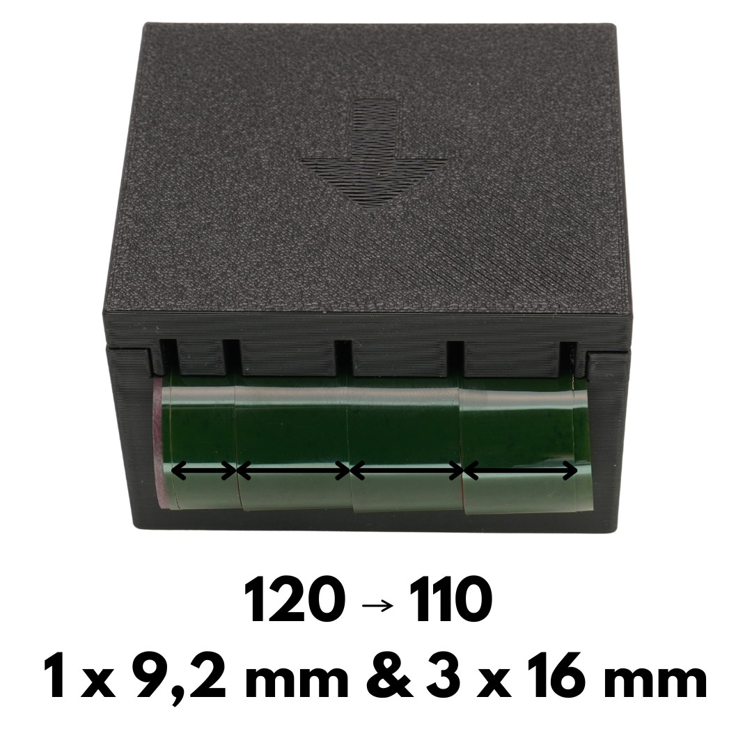 Coupe-film (120/35mm vers 110/Minox) pour Pentax Auto 110 et Subminiature