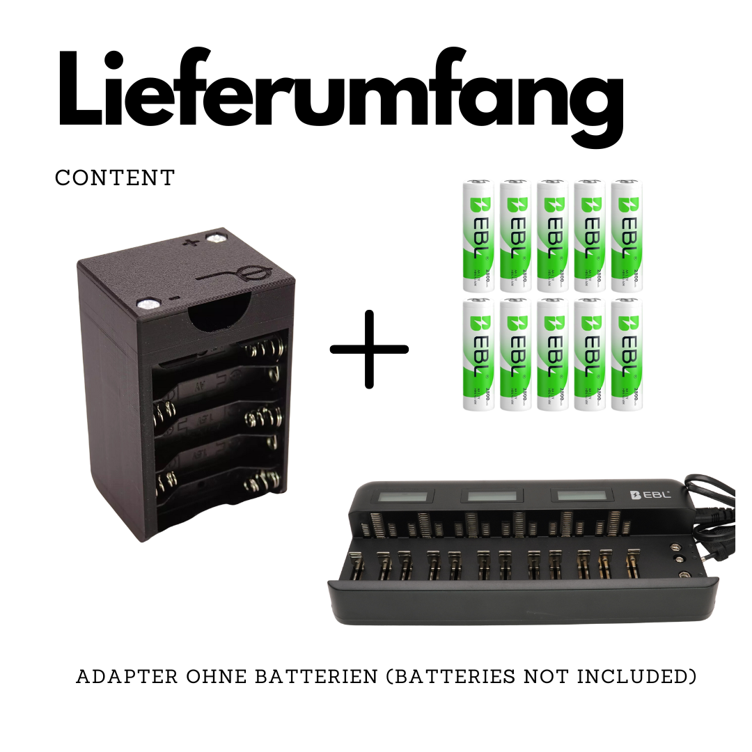 Akku-Adapter 10x AA für Metz Mecablitz 60 CT-1 / CT-2 / CT-4