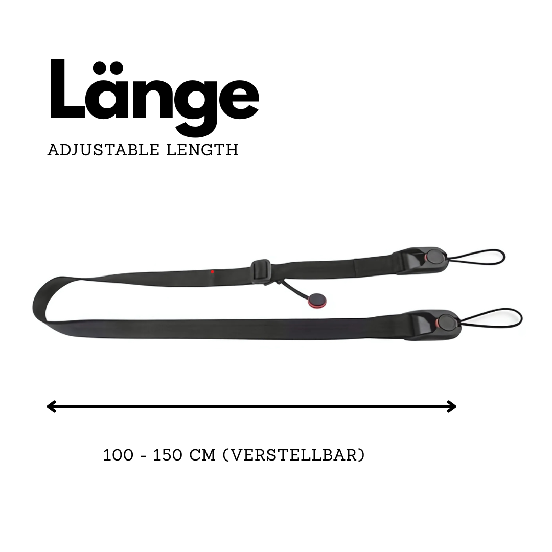 Kameragurt mit Schnellverschluss für Canon AE-1, Nikon F3 & Olympus OM-1