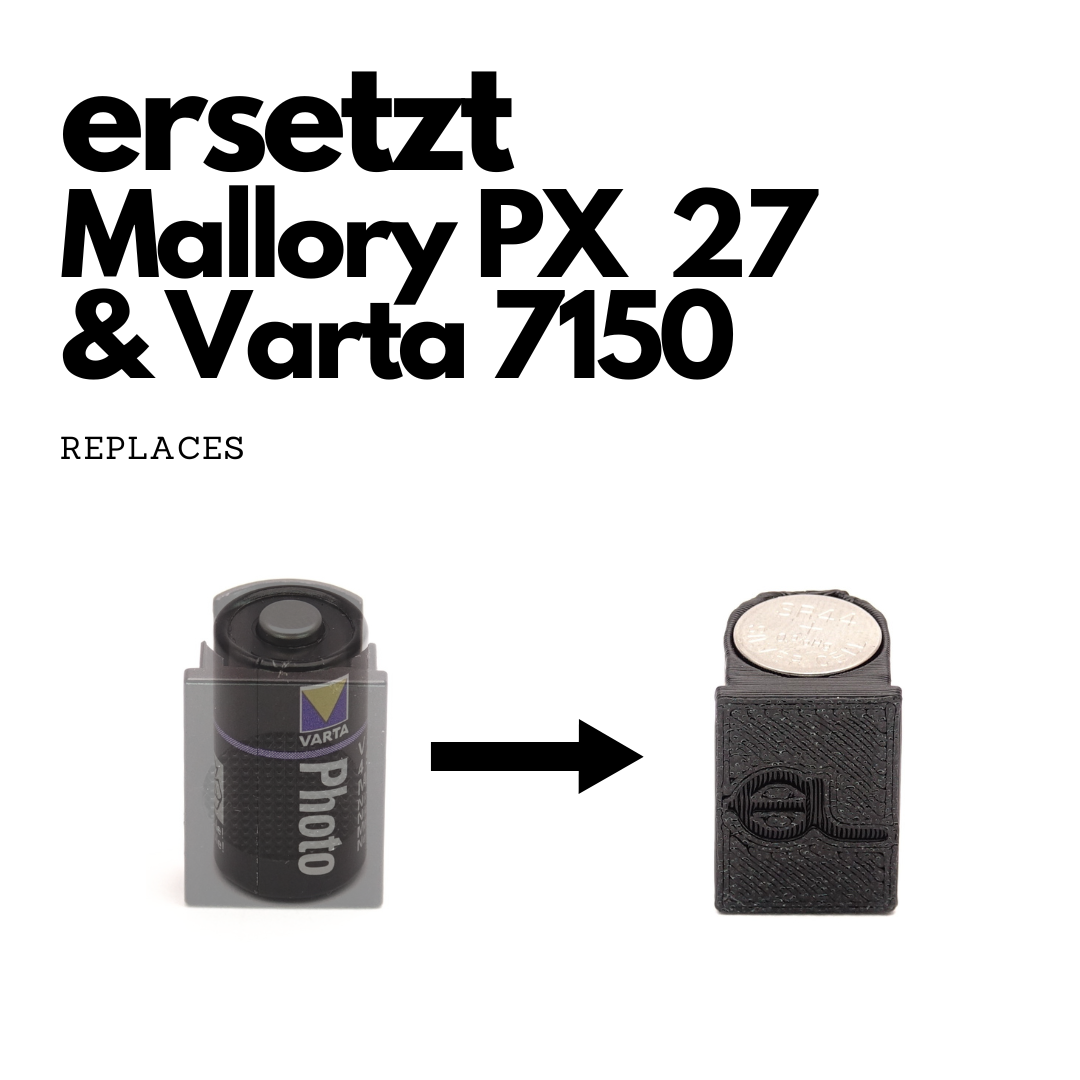 Adattatore per batterie PX27 per Rollei 35 SE, 35 TE e A110