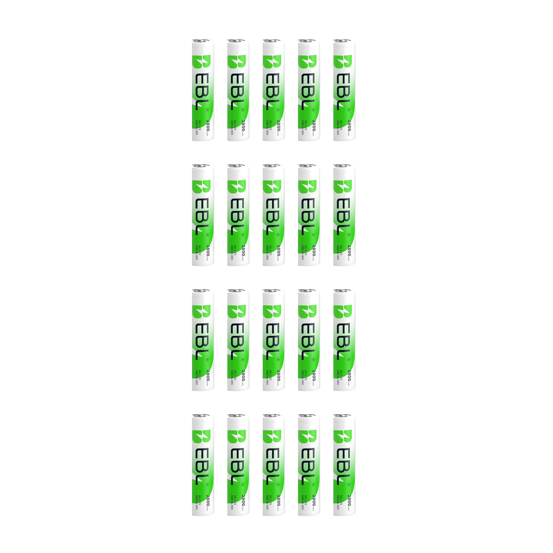 20er Pack EBL AA NiMH Akku 2800mAh