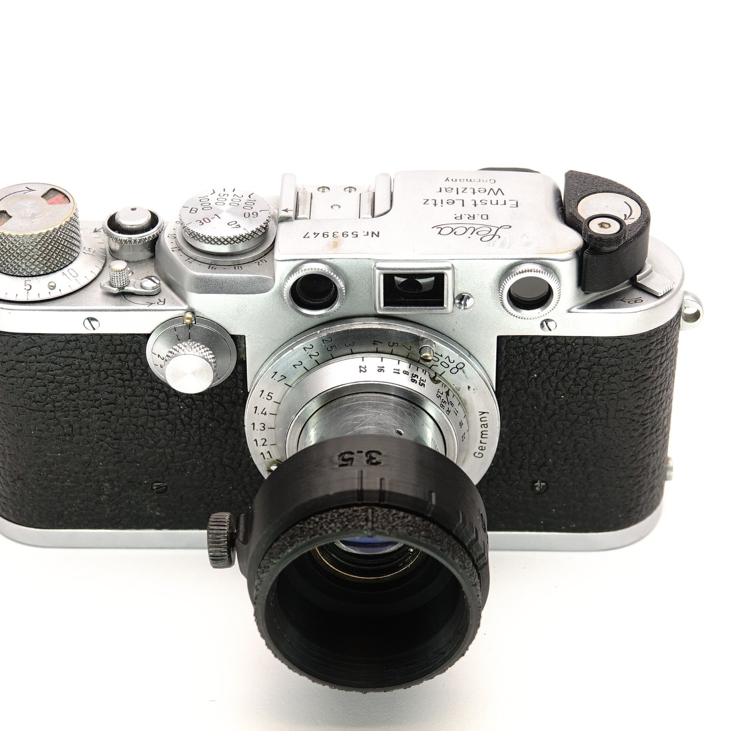 VALOO paraluce con controllo del diaframma per Leica Elmar 5cm f/3.5