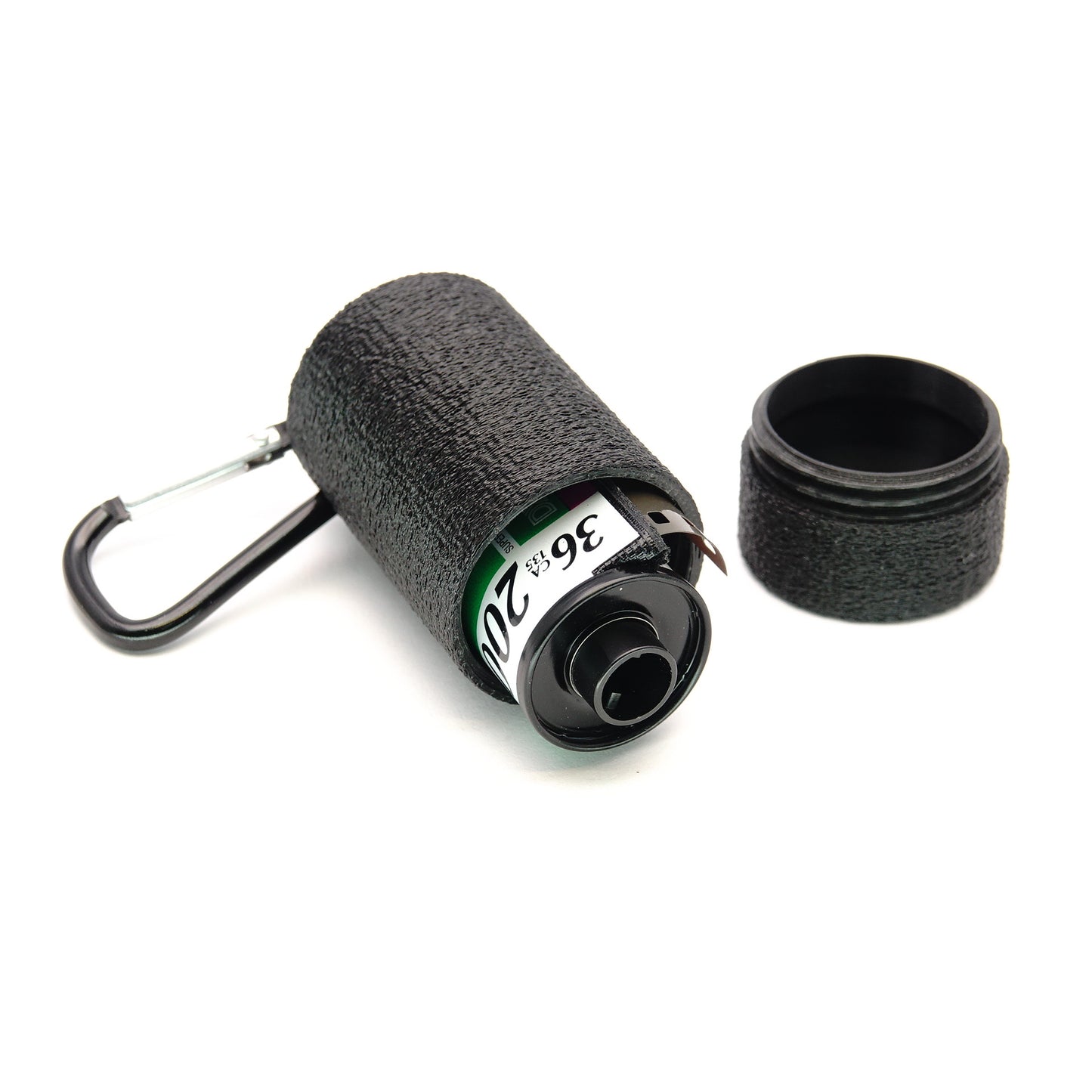 Llavero de bote de película de 35 mm con mosquetón para Kodak, Fuji, Ilford y más
