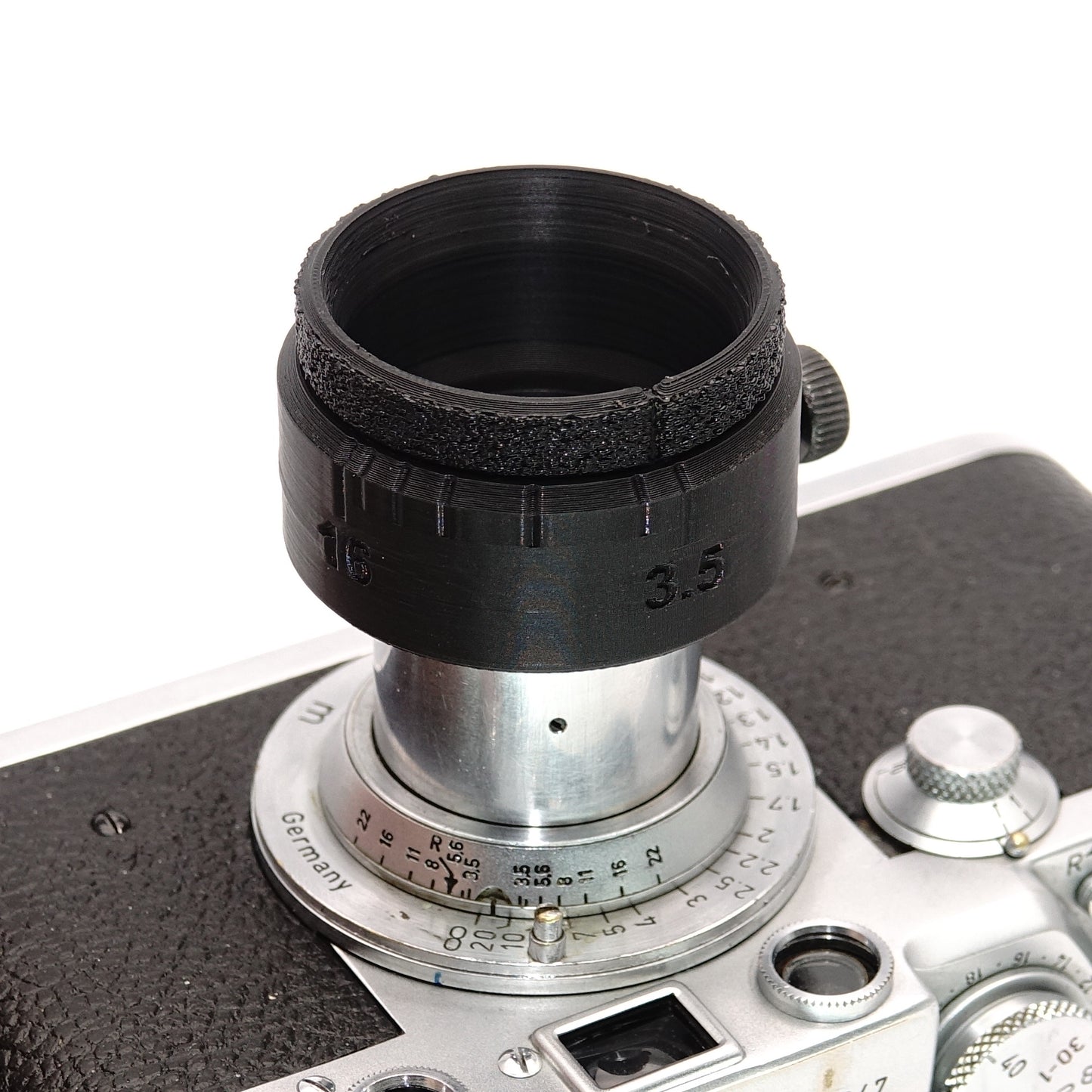 VALOO paraluce con controllo del diaframma per Leica Elmar 5cm f/3.5