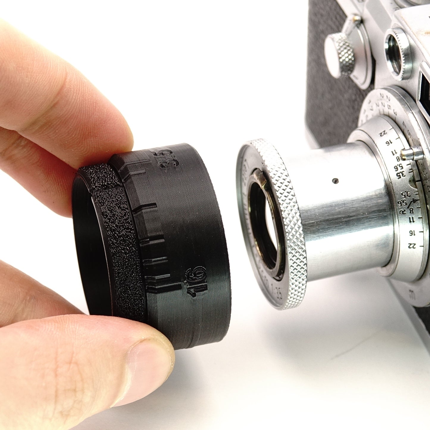 VALOO paraluce con controllo del diaframma per Leica Elmar 5cm f/3.5