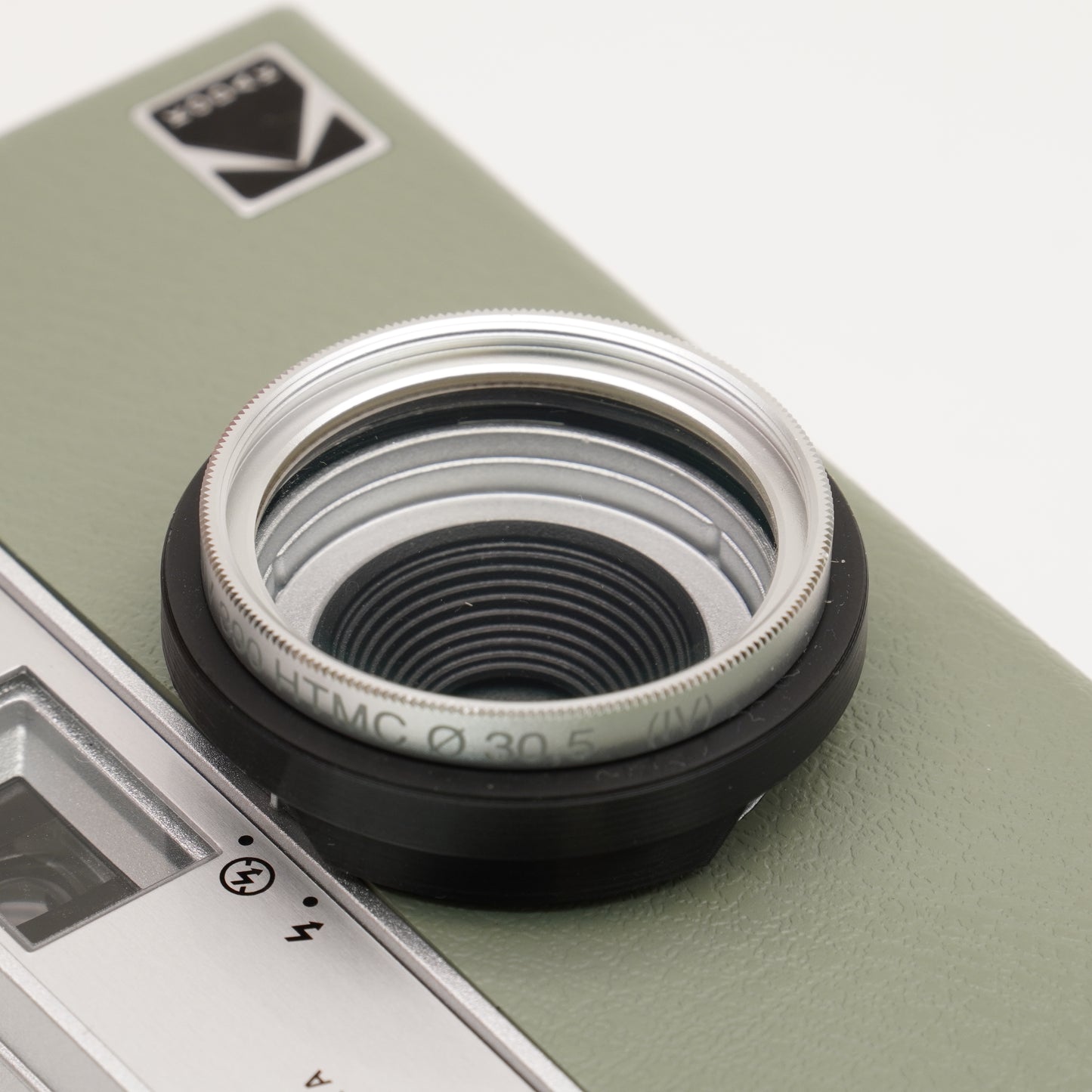 Objektivdeckel, Filteradapter & Auslöseschutz für Kodak Ektar H35