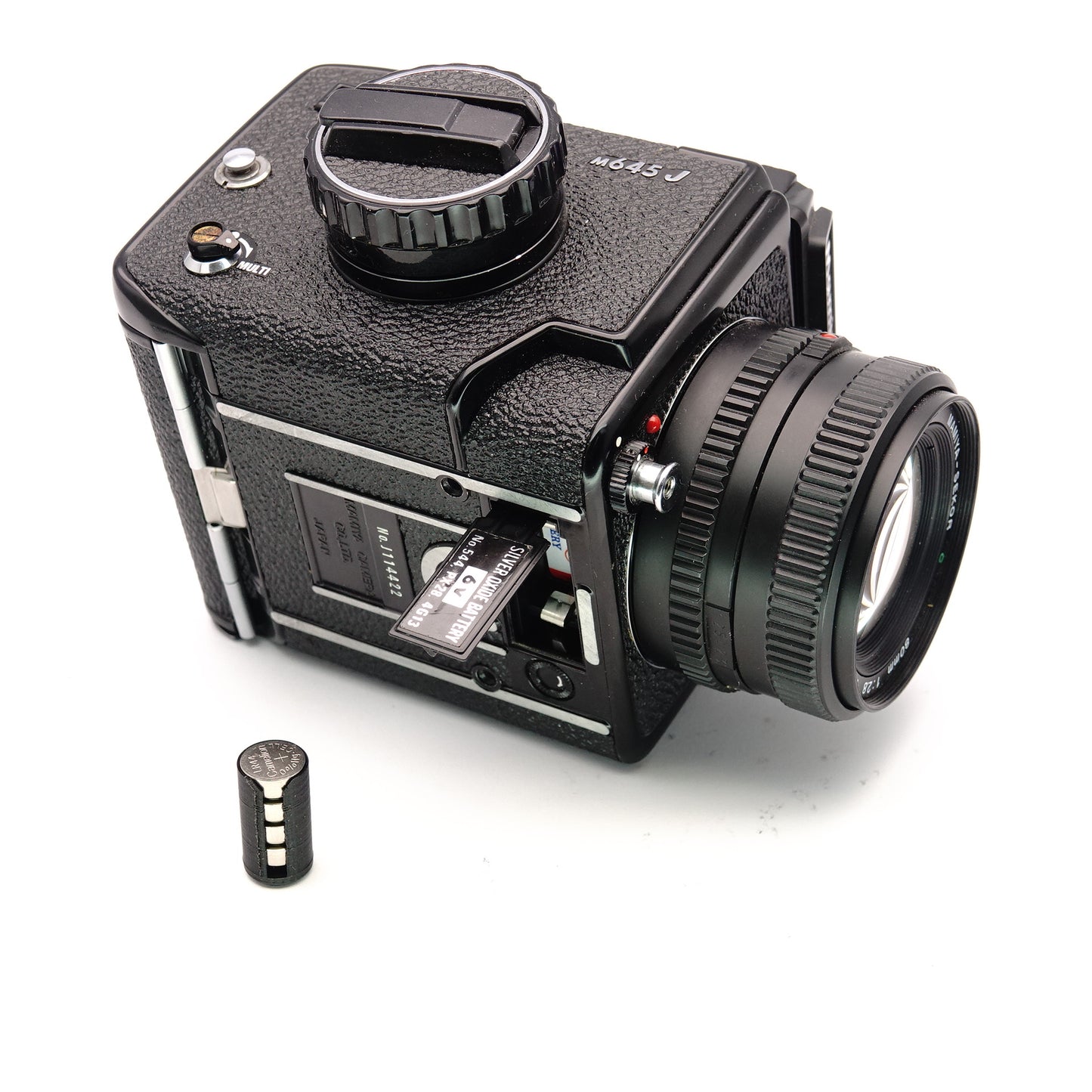 Adattatore per batterie 4x SR44 a V28PX (6V) per Pentax 67, Mamiya RZ67 e Canon AE-1