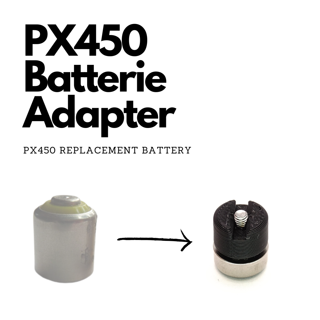 PX450 Batterieadapter inkl. 6x 1,4V Batterien für Bolex P1, P2, P3 & Alpa 10d
