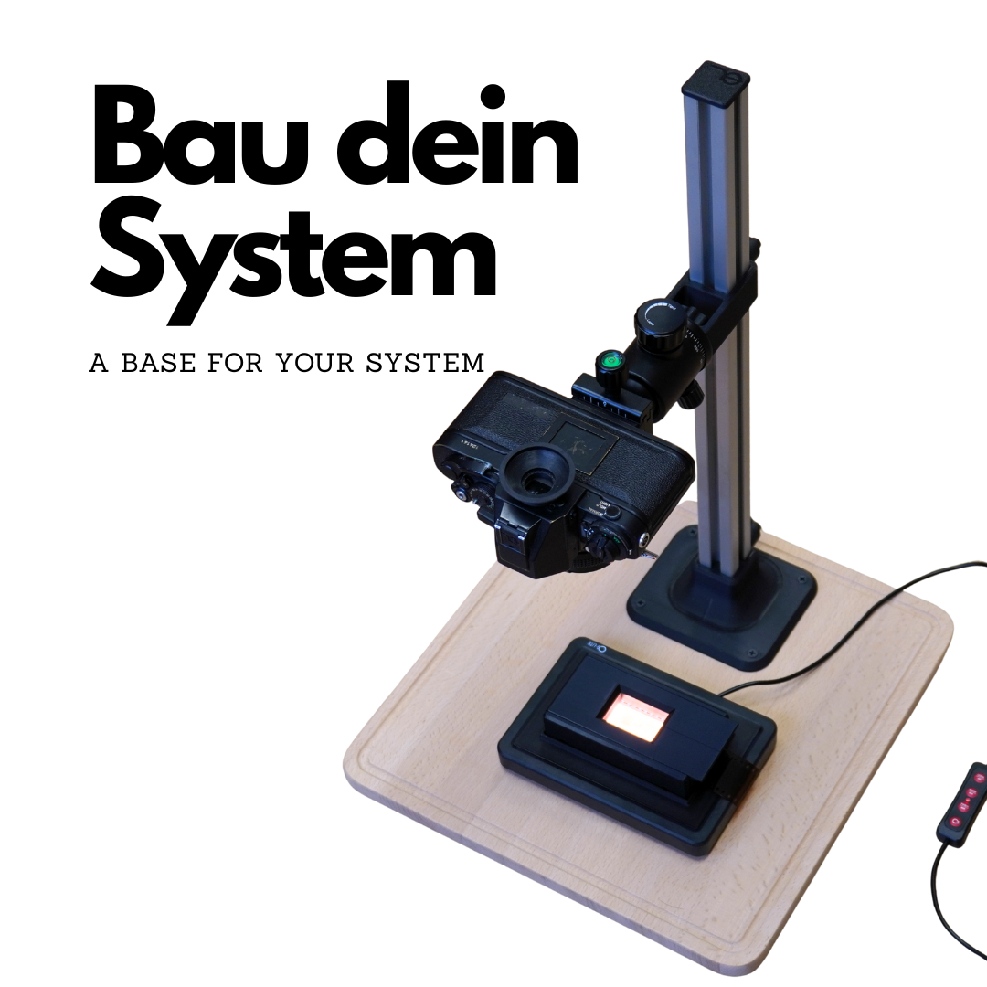 Support de reproduction modulaire « Copy Stand » pour numérisation de films DSLR & DSLM