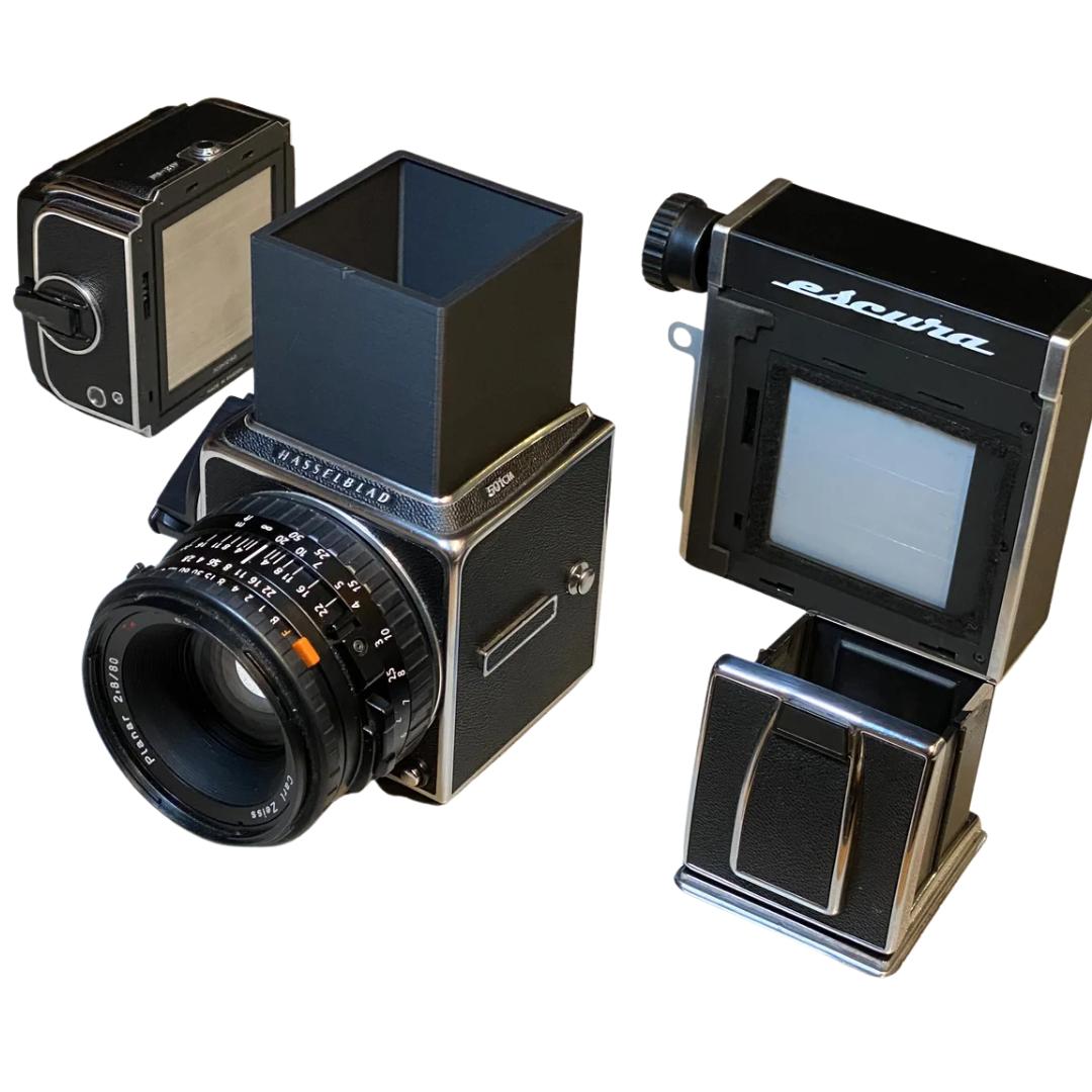 Focus adapter set for Escura Hasselback on Hasselblad 500