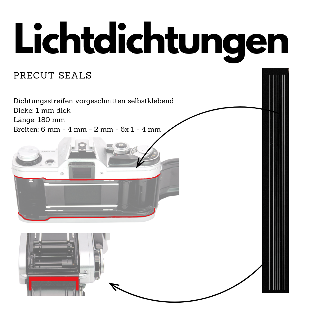 Universal Lichtdichtung Set mit Spiegeldämpfer für Canon, Nikon, Minolta & Olympus