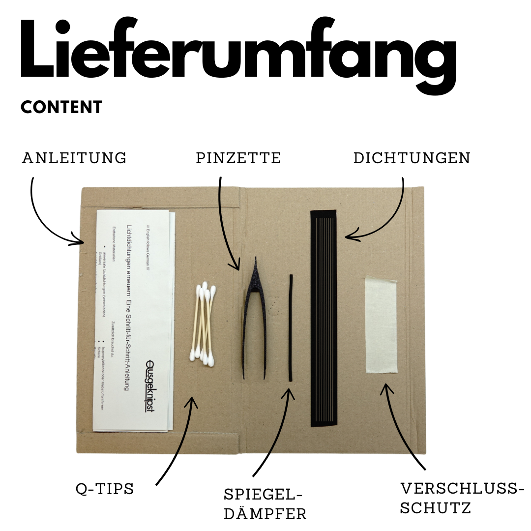 Universal Lichtdichtung Set mit Spiegeldämpfer für Canon, Nikon, Minolta & Olympus