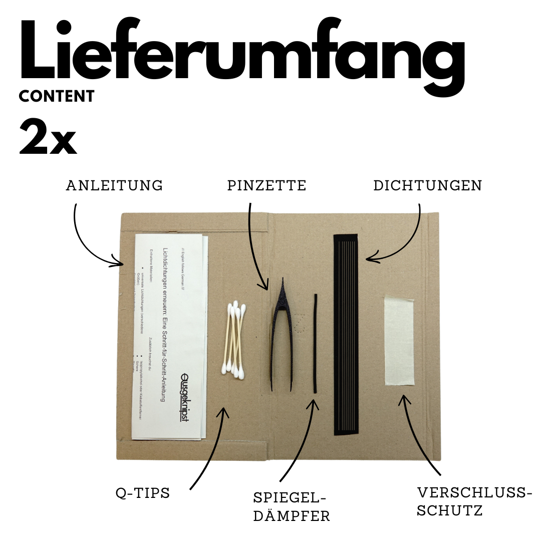 Universal Lichtdichtung Set mit Spiegeldämpfer für Canon, Nikon, Minolta & Olympus