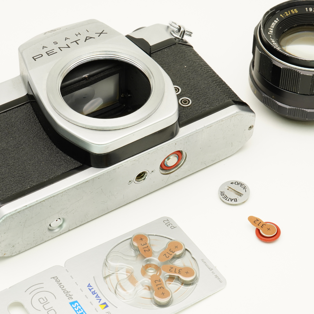 Set adaptador de pilas PX400 para Pentax Spotmatic SP y Fujica ST