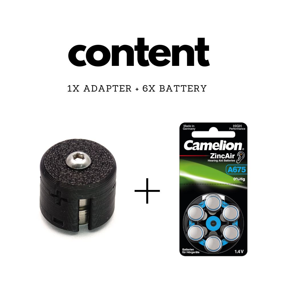 PX14 Battery Adapter (2x 675 Zinc-Air) for Nikon Zoom 8, Fujica P2 & Konica S