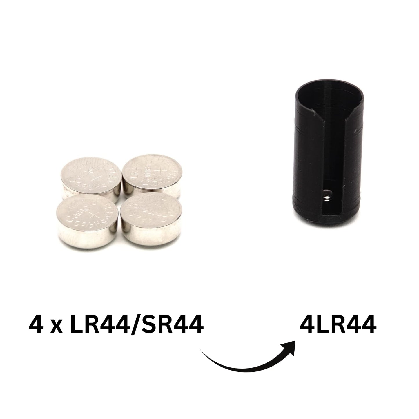 Adattatore per batterie (4x LR44 a 4LR44/PX28) per Canon AE-1, A-1, Mamiya 645 e Pentax 67