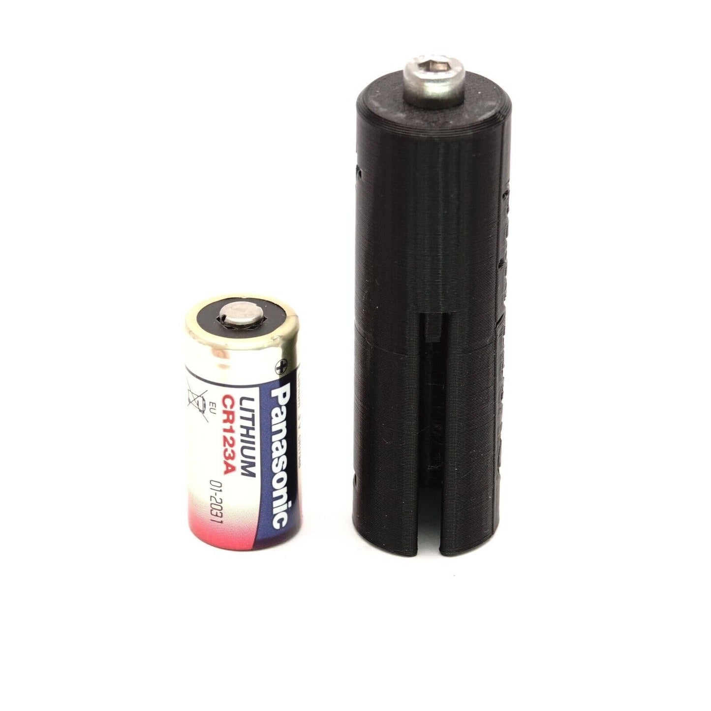 Adattatore per batterie 2R10 (CR123A) per segnalatore luminoso, VEB Zeitz, apparecchi DDR