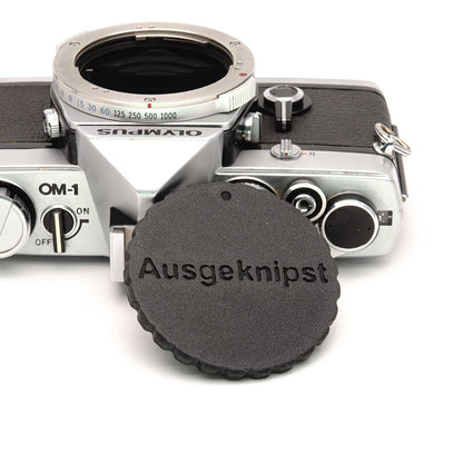 Copriobiettivo per fotocamere Olympus OM (OM-1, OM-2, OM-4, OM-10)