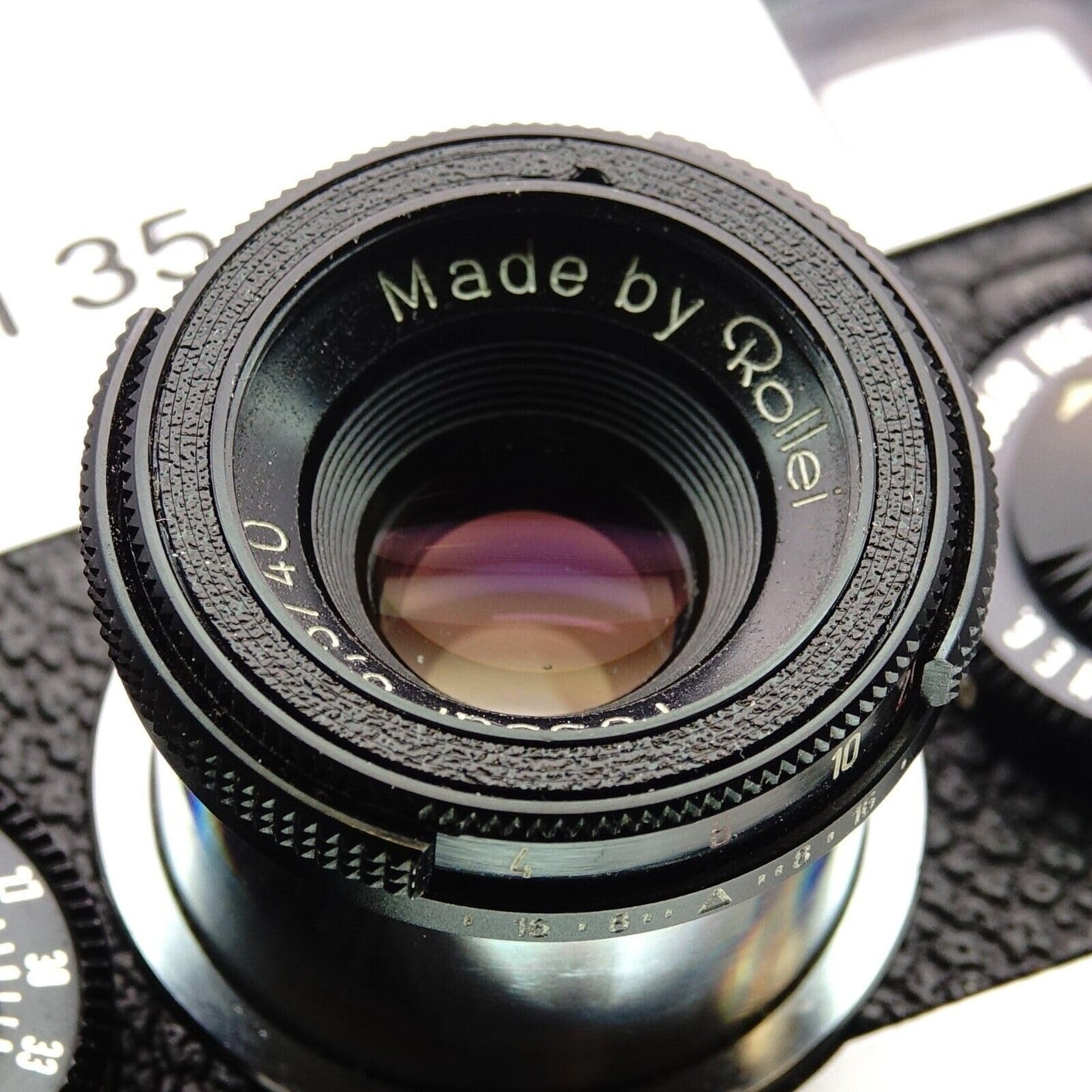 Nameplate lens ring for Rollei 35, T, TE & B (Tessar 3.5/40)